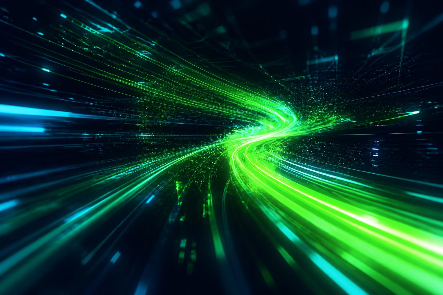 Fluxo de energia digital representando velocidade